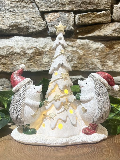 Light Up Santa Hedgehogs Tree