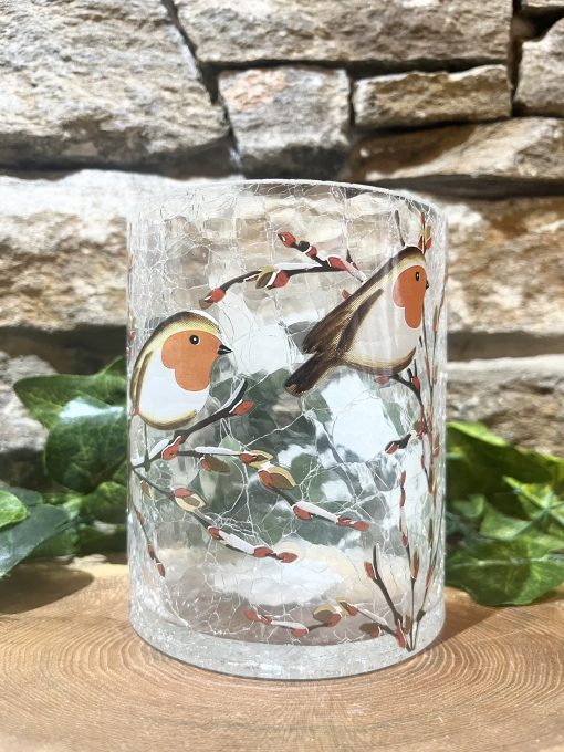 Large Crackled Robin T.Light Holder - Image 2