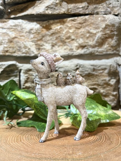 Little Reindeer With Bird Friends