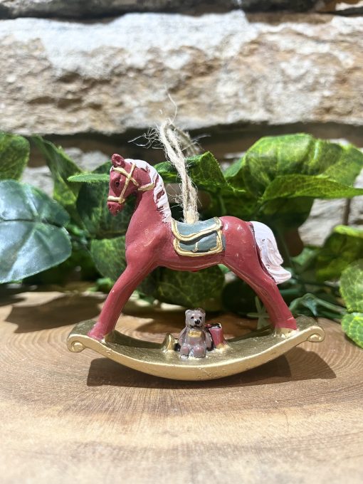 Traditional Rocking Horse Hanger Red
