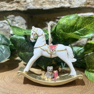 Traditional Rocking Horse Hanger White
