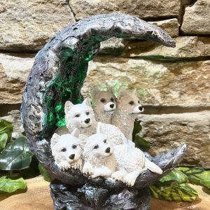 Wolf Puppies In Moon Colour Change Light