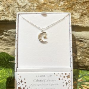 Celestial Crescent Moon & Star Necklace