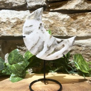 Sphalerite Crystal Druze Moon On Stand