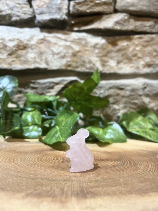 Rose Quartz Crystal Bunny 2.5cm
