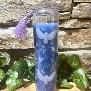 Midnight Owl Lavender Glass Tube Candle