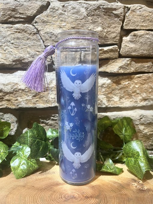 Midnight Owl Lavender Glass Tube Candle