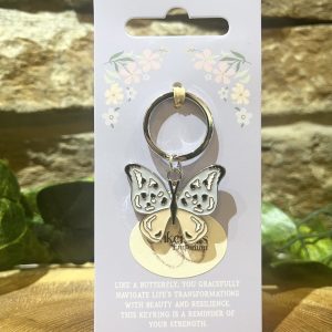 Butterfly Keyring Strength & Transformation