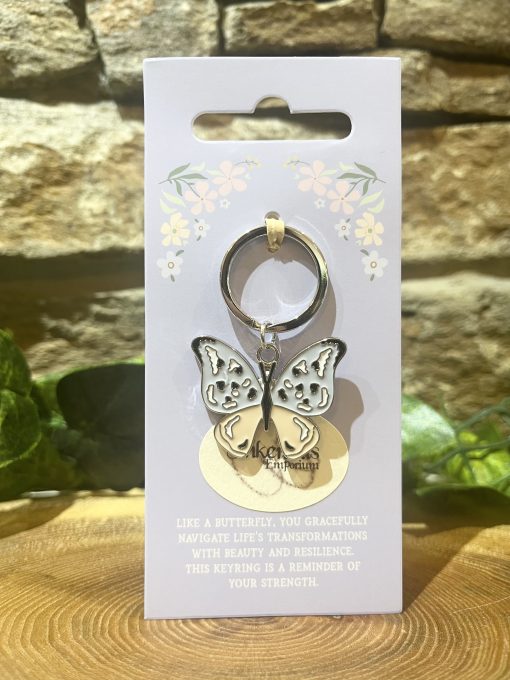 Butterfly Keyring Strength & Transformation