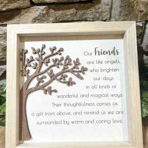 Friends Are Like Angels Wooden Plaque
