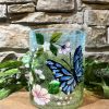 Large Crackled Butterfly T.Light Holder
