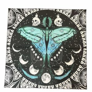 Mystical Moon Phase Moth Altar Cloth