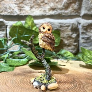 Miniature Owl On Branch Ornament
