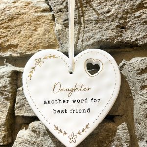 Daughter Ceramic Heart Hanger