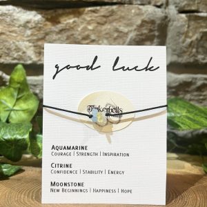 Good Luck Crystal Bracelet Aquamarine Citrine & Moonstone