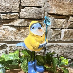 Blue Bird In Yellow Raincoat