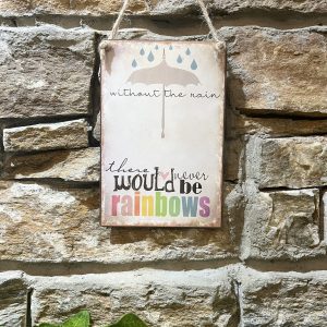 Without The Rain Rainbow Sign