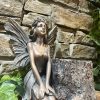 Bronze Flower Fairy Planter - Image 2
