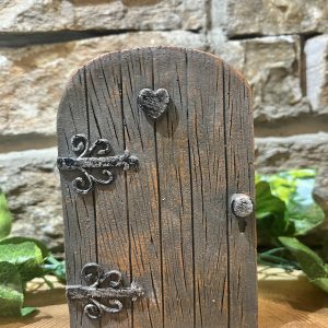 Chunky Heart Fairy Door Wood Effect