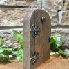 Chunky Heart Fairy Door Wood Effect - Image 2