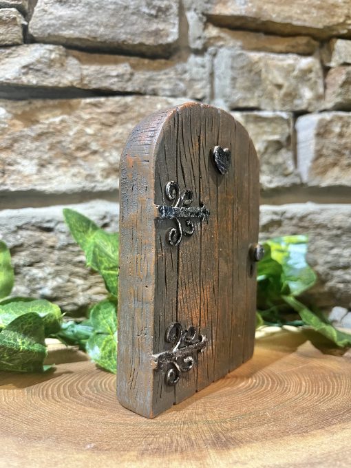 Chunky Heart Fairy Door Wood Effect - Image 2