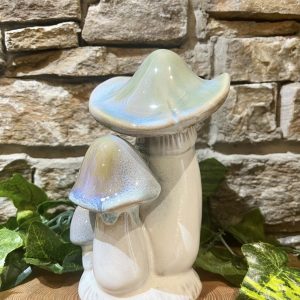 Glazed Triple Aqua Toadstool Ornament