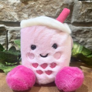 Pink Boba Tea Plushy Palm Pal