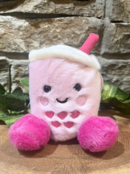 Pink Boba Tea Plushy Palm Pal