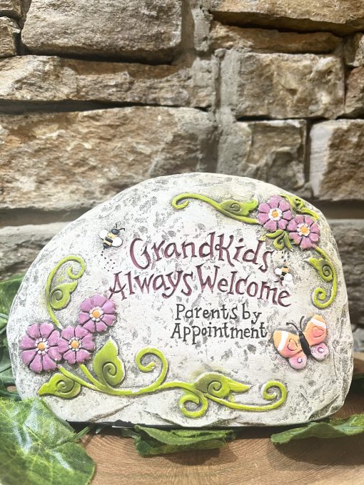 Grandkids Welcome Garden Pebble Large