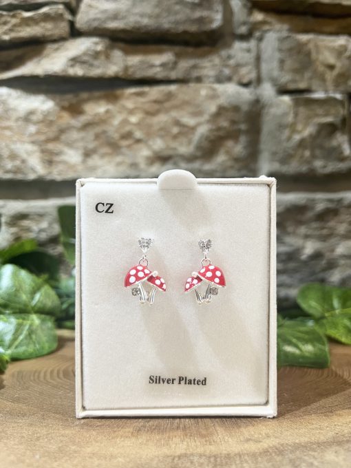 Red Toadstool Earrings