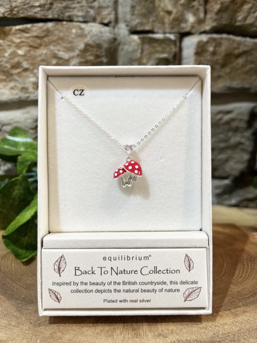 Back To Nature Toadstool Necklace Red