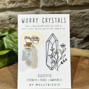 Celestite Worry Crystal Chip Bottle