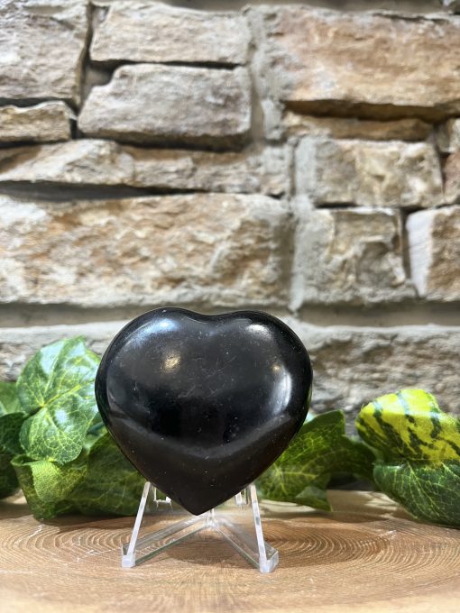 Black Tourmaline Crystal Heart Large