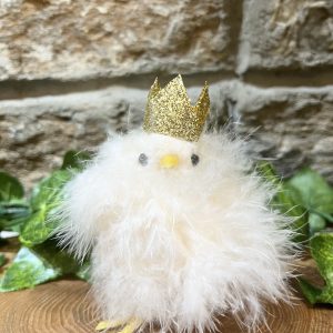 Fluffy Easter Chick With Crown