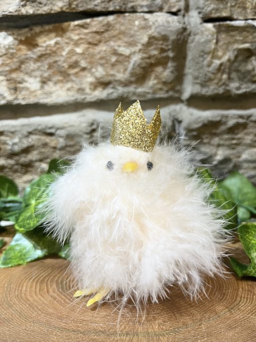 Fluffy Easter Chick With Crown