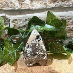 Pyrite Crystal Flame 6.5cm