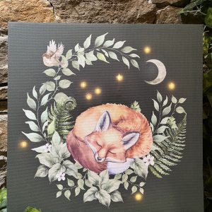 Sleeping Fox LED Light Up Canvas