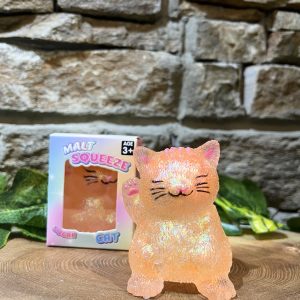 Squishy Glitter Cat Orange