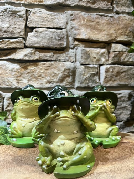 See No Hear No Wizard Frog Trio Ornaments - Image 2