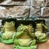 See No Hear No Wizard Frog Trio Ornaments