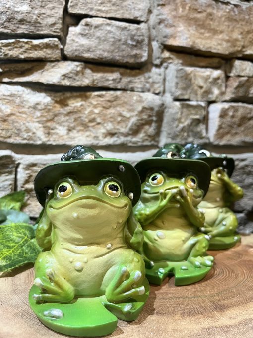 See No Hear No Wizard Frog Trio Ornaments - Image 3