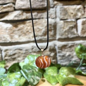 Carnelian Crystal Pumpkin Necklace