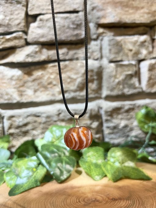 Carnelian Crystal Pumpkin Necklace