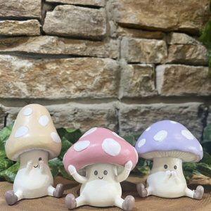 See No Hear No Toadstool Trio Ornaments