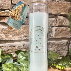 Manifest Glass Tube Candle With Quartz
