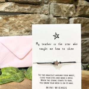 My Teacher Is A Star Wish String Bracelet