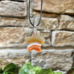 Carnelian Crystal Star Necklace