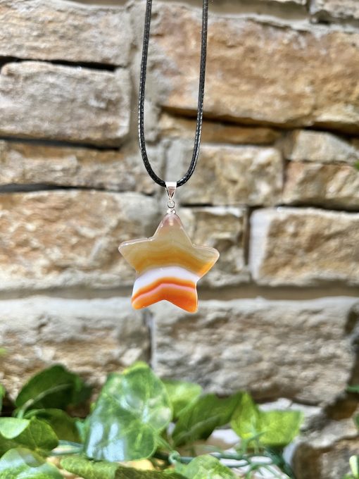Carnelian Crystal Star Necklace