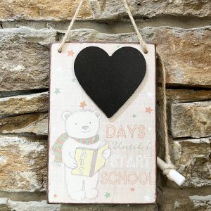 Days Until I Start School Chalk Board Countdown