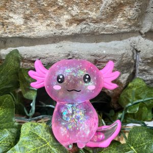 Squishy Glitter Axolotl Pink